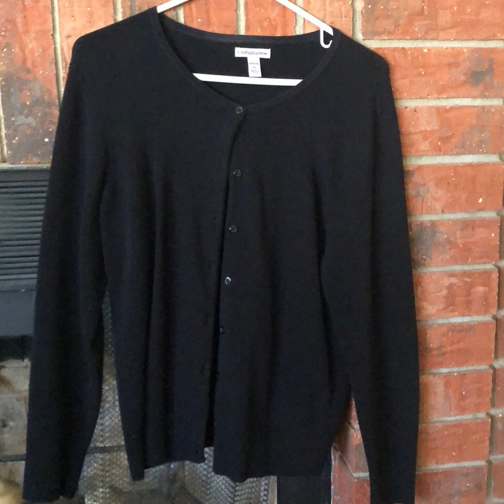 Classic black button down sweater